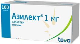 Азилект 1мг 100 шт. таблетки Азилект 1мг 100 шт. таблетки