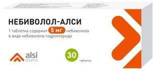 Небиволол-Алси 5мг 30 шт. таблетки Небиволол-Алси 5мг 30 шт. таблетки