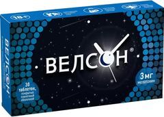 Велсон 3мг 30 шт. таблетки покрытые пленочной оболочкой Велсон 3мг 30 шт. таблетки покрытые пленочной оболочкой