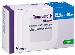 Телмиста Н 12,5мг+40мг 84 шт. таблетки Крка, д.д., Ново место