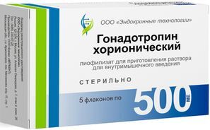 Гонадотропин Хорионический 500Ме 5 шт. лиофилизат для приготовления раствора для внутримышечного введения Гонадотропин Хорионический 500Ме 5 шт. лиофилизат для приготовления раствора для внутримышечного введения