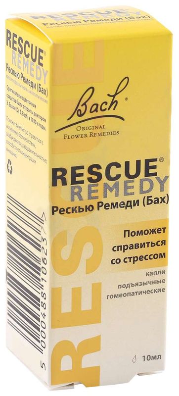 Рескью ремеди (бах) 10мл капли подъязычные гомеопатические купить по ...