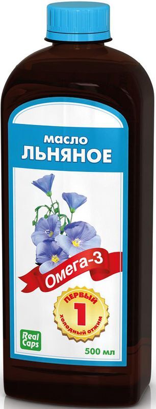 Масло Льняное Первый холодный отжим 500мл РеалКапс Масло Льняное Первый холодный отжим 500мл РеалКапс
