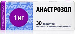 Анастрозол 1мг 30 шт. таблетки покрытые пленочной оболочкой Анастрозол 1мг 30 шт. таблетки покрытые пленочной оболочкой