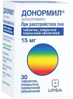 Донормил 15мг 30 шт. таблетки покрытые пленочной оболочкой Донормил 15мг 30 шт. таблетки покрытые пленочной оболочкой