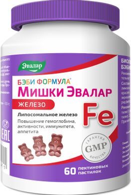 Бэби Формула Мишки пастилки жевательные Железо 60 шт. Бэби Формула Мишки пастилки жевательные Железо 60 шт.