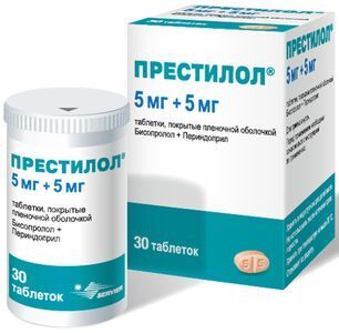 Престилол 5мг+5мг 30 шт. таблетки покрытые пленочной оболочкой Престилол 5мг+5мг 30 шт. таблетки покрытые пленочной оболочкой