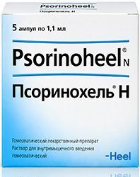 Псоринохель Н 1,1мл 5 шт. раствор для инъекций Biologische Heilmittel Heel GmbH Псоринохель Н 1,1мл 5 шт. раствор для инъекций Biologische Heilmittel Heel GmbH