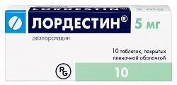 Лордестин 5мг 10 шт. таблетки покрытые пленочной оболочкой Лордестин 5мг 10 шт. таблетки покрытые пленочной оболочкой