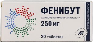 Фенибут 250мг 20 шт. таблетки Фенибут 250мг 20 шт. таблетки