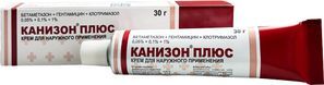 Канизон Плюс 0,05%+0,1%+1% 30г крем для наружного применения
