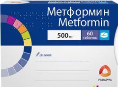 Метформин 500мг 60 шт. таблетки покрытые пленочной оболочкой