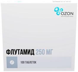 Флутамид 250мг 100 шт. таблетки Озон Флутамид 250мг 100 шт. таблетки Озон