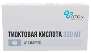 Тиоктовая Кислота 300мг 30 шт. таблетки покрытые пленочной оболочкой Тиоктовая Кислота 300мг 30 шт. таблетки покрытые пленочной оболочкой