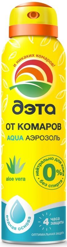 Дэта Аква аэрозоль от комаров и мошек 125мл