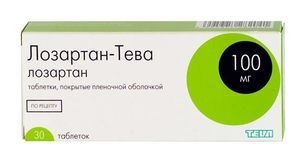Лозартан-Тева 100мг 30 шт. таблетки покрытые пленочной оболочкой . Лозартан-Тева 100мг 30 шт. таблетки покрытые пленочной оболочкой .