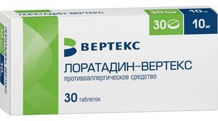 Лоратадин-вертекс 10мг 30 шт. таблетки