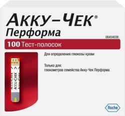 Акку-Чек Перформа тест-полоски, 100 шт. Акку-Чек Перформа тест-полоски, 100 шт.
