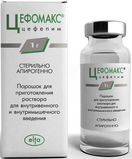 Цефомакс 1г 1 шт. порошок для приготовления раствора для внутривенного и внутримышечного введения