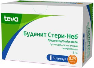 Буденит стери-неб 0,25мг/мл 2мл 60 шт. суспензия для ингаляций дозированная