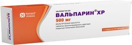 Вальпарин Хр 500мг 30 шт. таблетки пролонгированного действия покрытые пленочной оболочкой Вальпарин Хр 500мг 30 шт. таблетки пролонгированного действия покрытые пленочной оболочкой
