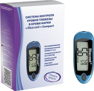 Диаконт Компакт система контроля уровня глюкозы в крови Диаконт Компакт система контроля уровня глюкозы в крови