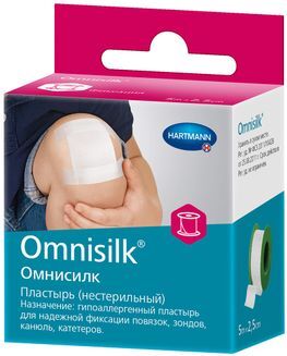 Хартманн омнисилк пластырь фиксирующий 5мх2,5см шелковая основа Хартманн омнисилк пластырь фиксирующий 5мх2,5см шелковая основа