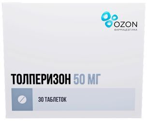 Толперизон 50мг 30 шт. таблетки покрытые пленочной оболочкой Озон Толперизон 50мг 30 шт. таблетки покрытые пленочной оболочкой Озон