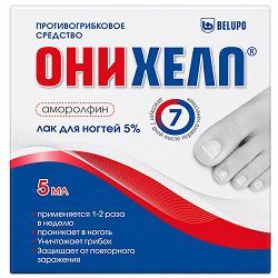 Онихелп 5% 5мл 1 шт. лак для ногтей Онихелп 5% 5мл 1 шт. лак для ногтей