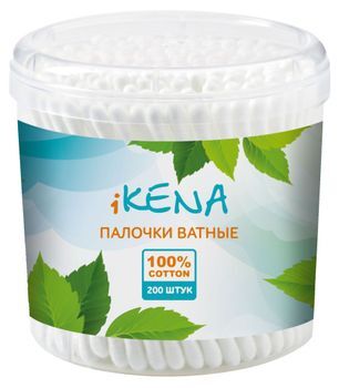 Икена палочки ватные 200 шт. банка Икена палочки ватные 200 шт. банка