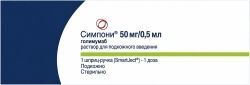 Симпони 50мг/0,5мл 0,5мл шприц 1 шт. раствор для подкожного введения Симпони 50мг/0,5мл 0,5мл шприц 1 шт. раствор для подкожного введения