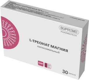 Суприм Фарматек Липосомальный L-Треонат Магния капсулы 30 шт. Суприм Фарматек Липосомальный L-Треонат Магния капсулы 30 шт.