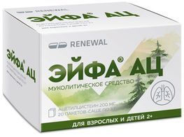 Эйфа ац 200мг 20 шт. гранулы для приготовления раствора для приема внутрь