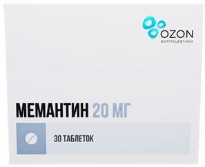Мемантин 20мг 30 шт. таблетки покрытые пленочной оболочкой Озон