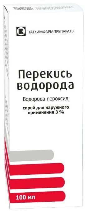 Перекись Водорода 3% 100мл спрей для наружного применения Перекись Водорода 3% 100мл спрей для наружного применения