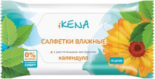 Икена салфетки влажные календула 15 шт. (гигиенические) Икена салфетки влажные календула 15 шт. (гигиенические)
