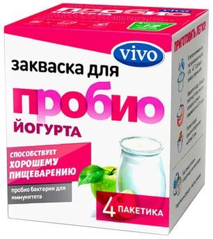 Виво Пробио Йогурт закваска 0,5г 4 шт. Виво Индустрия Виво Пробио Йогурт закваска 0,5г 4 шт. Виво Индустрия