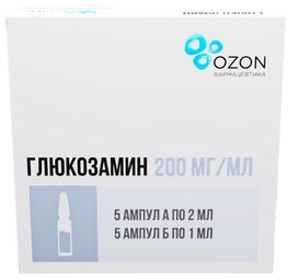 Глюкозамин 200мг/мл 2мл 5 шт. концентрат для приготовления раствора для внутримышечного введения