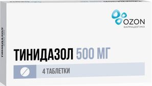 Тинидазол 500мг 4 шт. таблетки Озон Тинидазол 500мг 4 шт. таблетки Озон