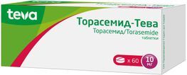 Торасемид-Тева 10мг 60 шт. таблетки Торасемид-Тева 10мг 60 шт. таблетки