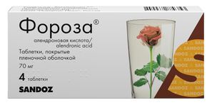 Фороза 70мг 4 шт. таблетки покрытые пленочной оболочкой Фороза 70мг 4 шт. таблетки покрытые пленочной оболочкой