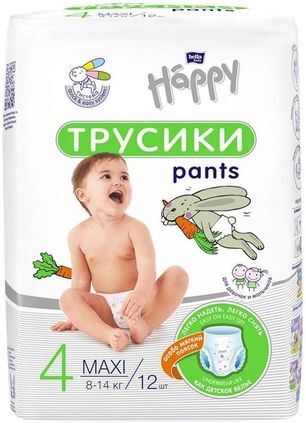 Белла беби хеппи пантс подгузники-трусы макси 8-14кг 12 шт. Белла беби хеппи пантс подгузники-трусы макси 8-14кг 12 шт.