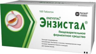 Энзистал 100 шт. таблетки покрытые кишечнорастворимой оболочкой Энзистал 100 шт. таблетки покрытые кишечнорастворимой оболочкой