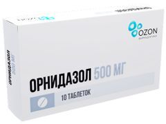 Орнидазол 500мг 10 шт. таблетки покрытые пленочной оболочкой Озон Орнидазол 500мг 10 шт. таблетки покрытые пленочной оболочкой Озон