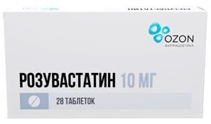 Розувастатин 10мг 28 шт. таблетки покрытые пленочной оболочкой Озон