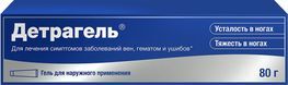 Детрагель 100Ме/г+10мг/г+10мг/г 80г гель для наружного применения
