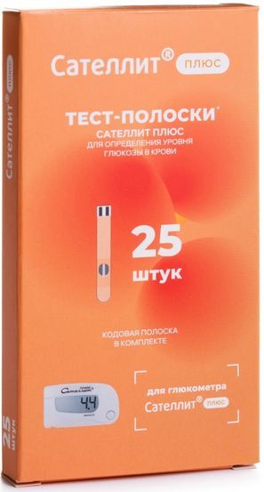 Сателлит Плюс тест-полоски 25 шт. Элта Компания Сателлит Плюс тест-полоски 25 шт. Элта Компания