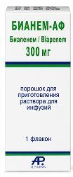 Биапенем-джиэфси 300мг 1 шт. порошок для приготовления раствора для инфузий