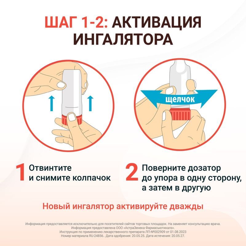 Симбикорт турбухалер 80мкг/4,5мкг 60доз порошок для ингаляций дозированный, фото №3