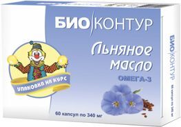 Масло Льняное Биоконтур капсулы 340мг 60 шт. Полярис Масло Льняное Биоконтур капсулы 340мг 60 шт. Полярис